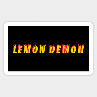 Lemon Demon- Word- Flames- Rock Magnet